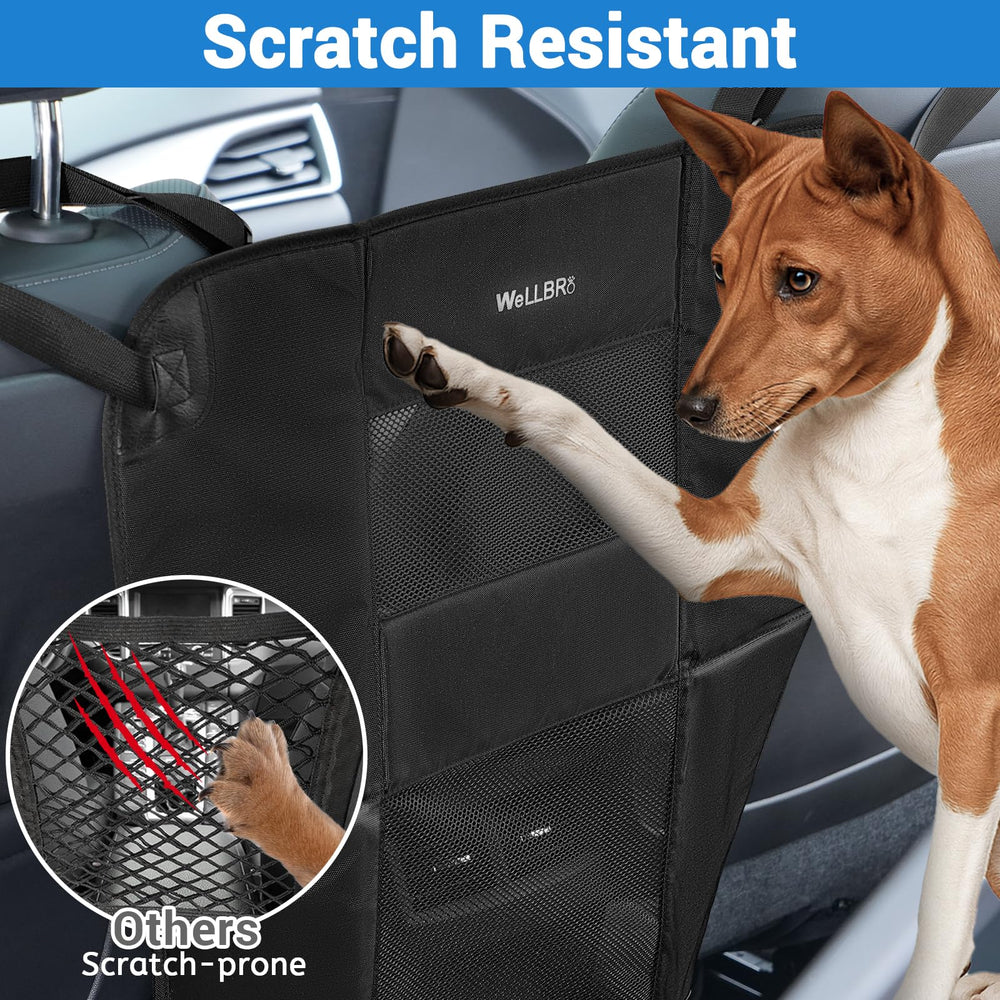 Wellbro dog car barrier stitching detail emphasizes strong seams and quality craftsmanship.