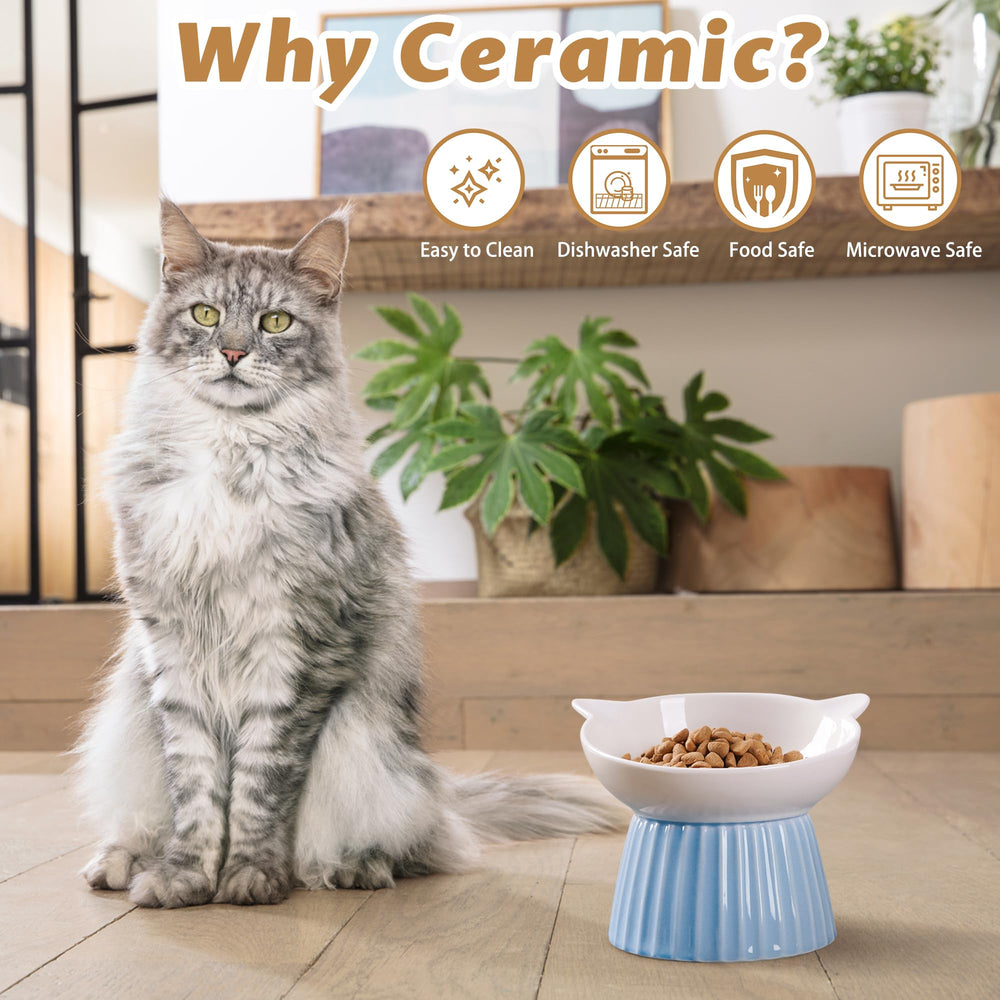 Wellbro durable porcelain cat bowl pink for long-lasting use with indoor cats and puppies.
