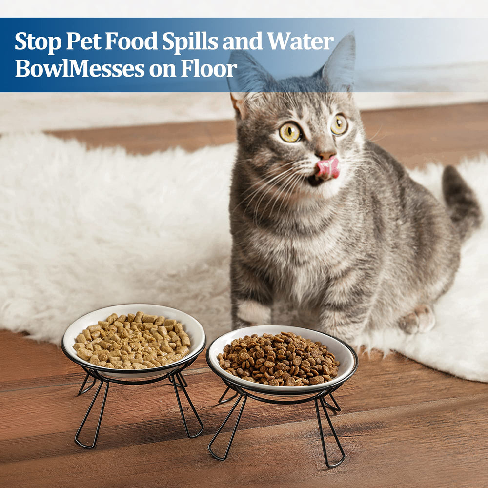 Wellbro two-pack setup ideal for separating kibble and water for small pets