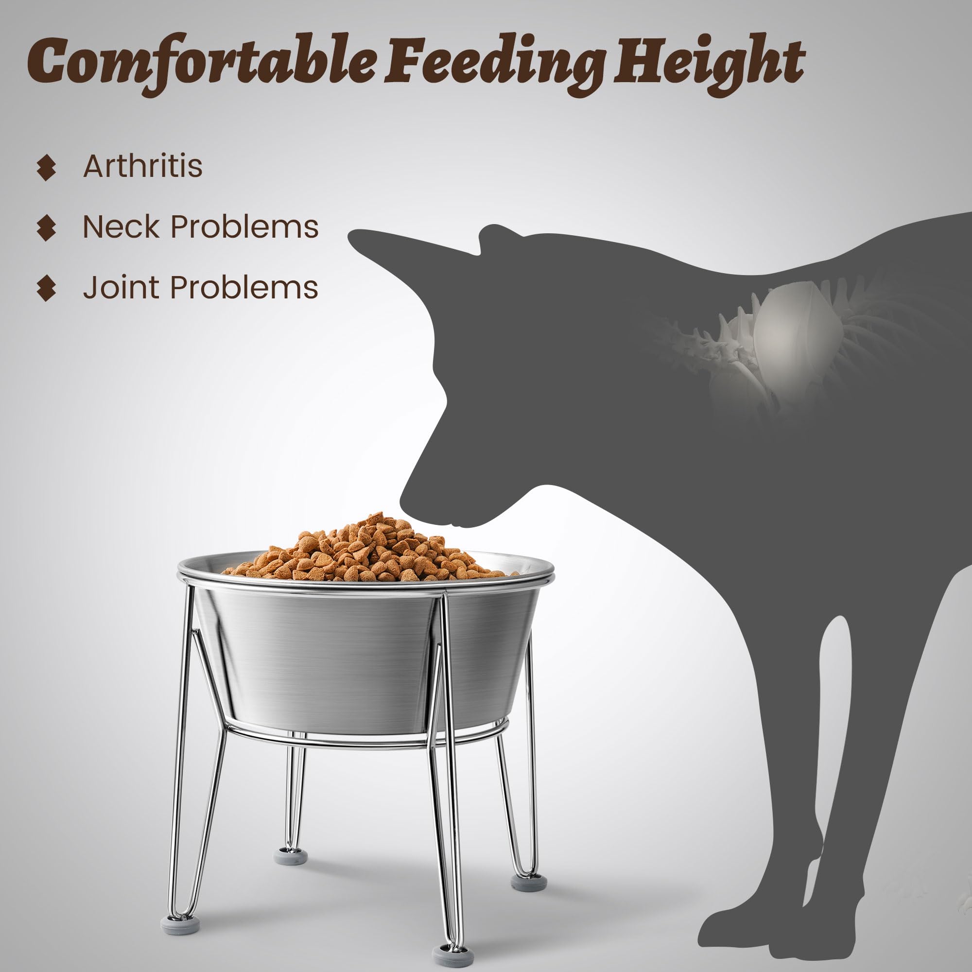 Wellbro non-slip base keeps bowls in place for spill-free mealtimes.