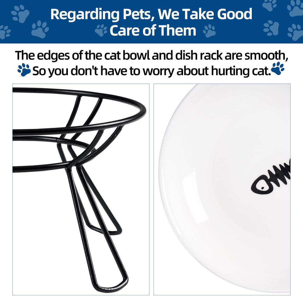 Wellbro raised cat feeding station shown in a tidy, home-friendly setup