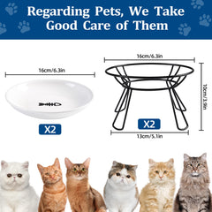 Wellbro two bowls set with metal stand designed for water and food separation