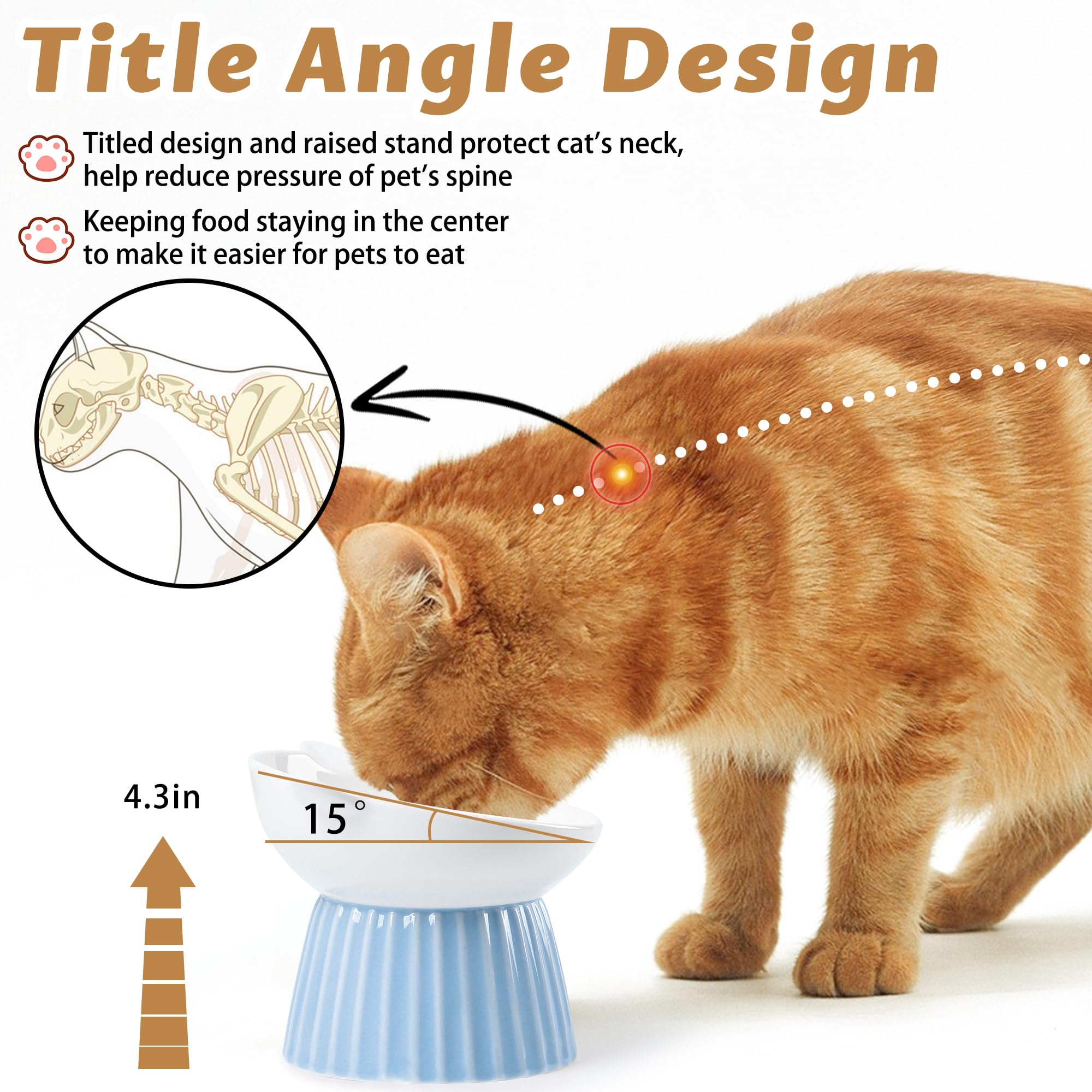 Wellbro whisker-friendly pink bowl keeps cat whiskers from edges while eating.