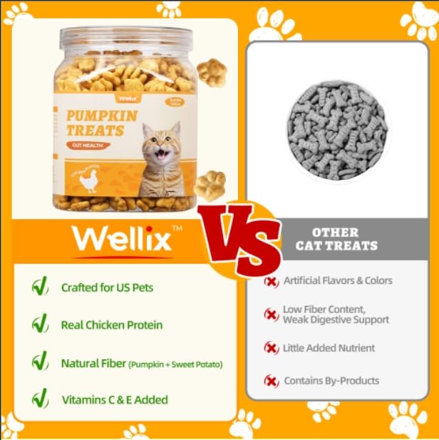 Wellix all-life-stage low-calorie cat treat suitable from kittens to seniors