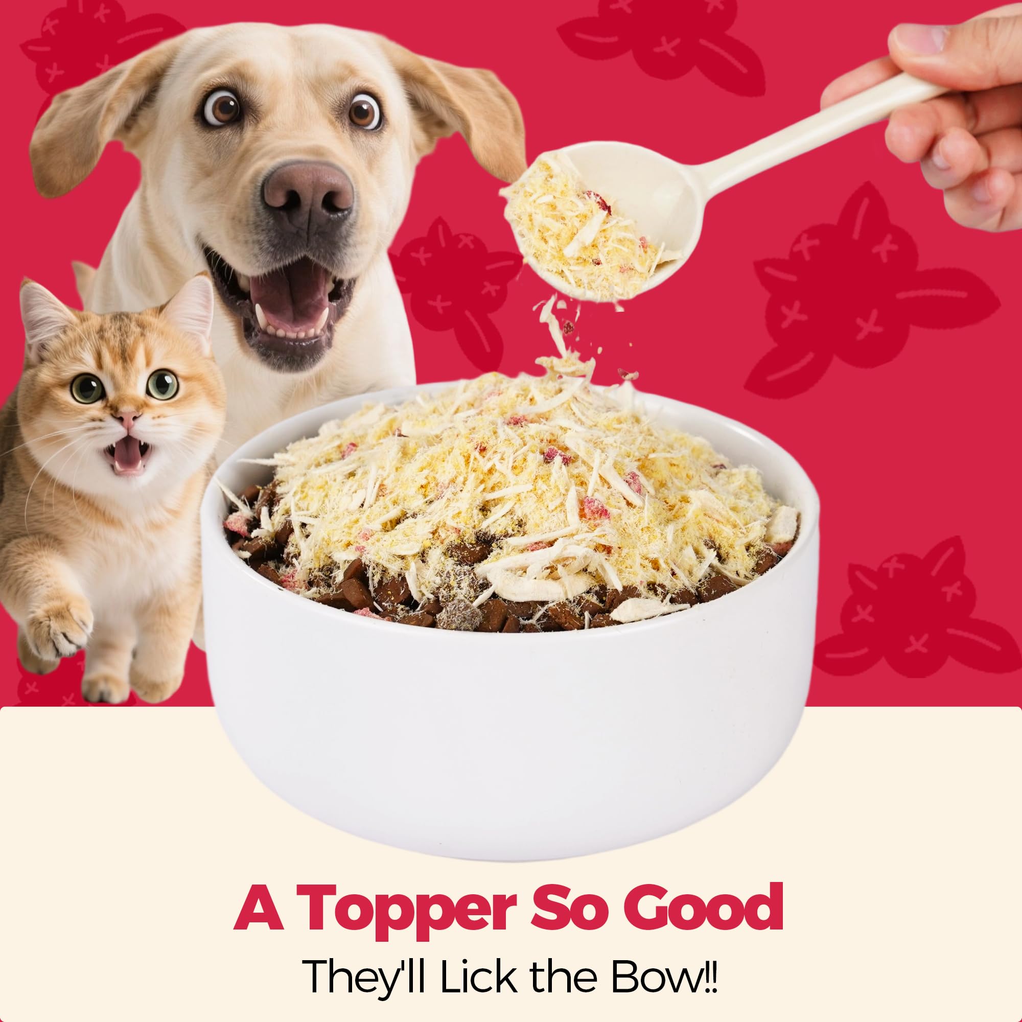Wellix Freeze-dried egg yolk bites protein-rich topper for kibble flavor