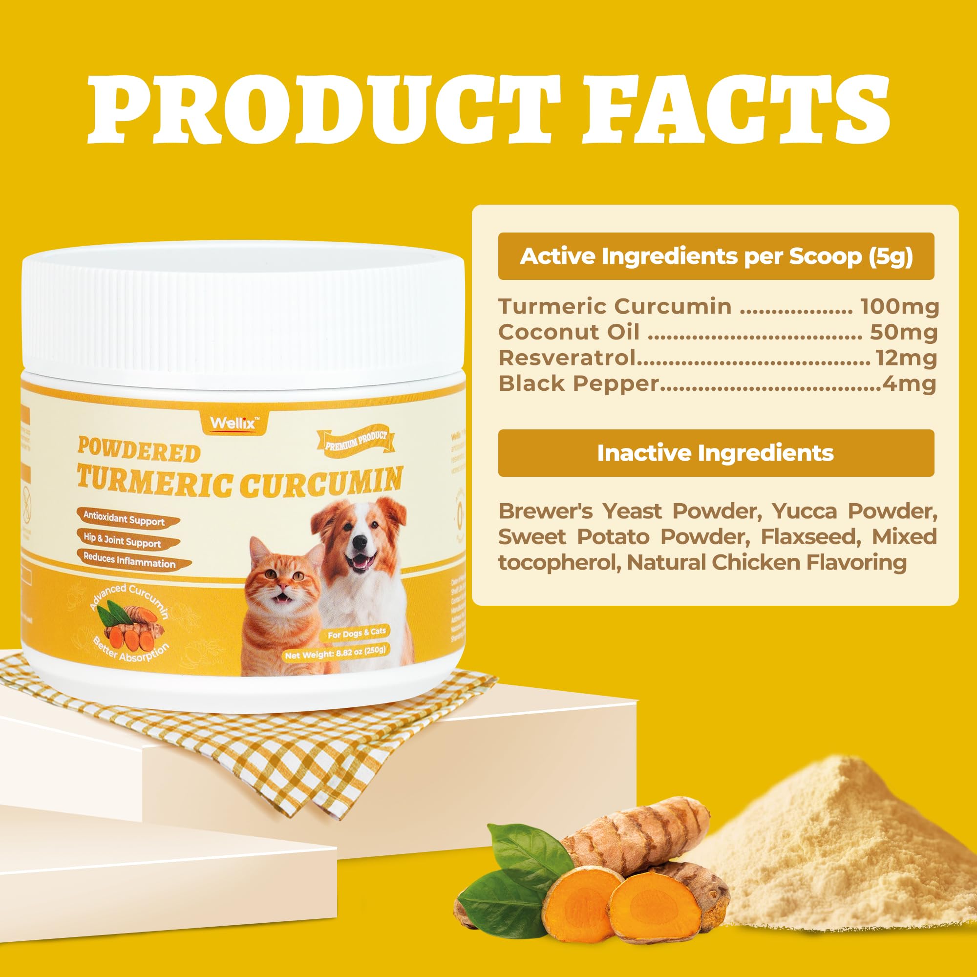 90-day value pack emphasizes long-lasting Wellix turmeric for multi-pet households.