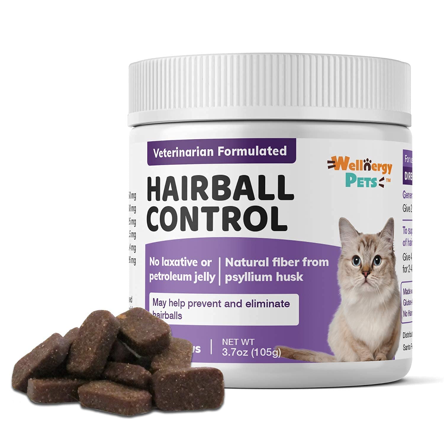 Masticables Wellnergy Pets para control de bolas de pelo en gatos