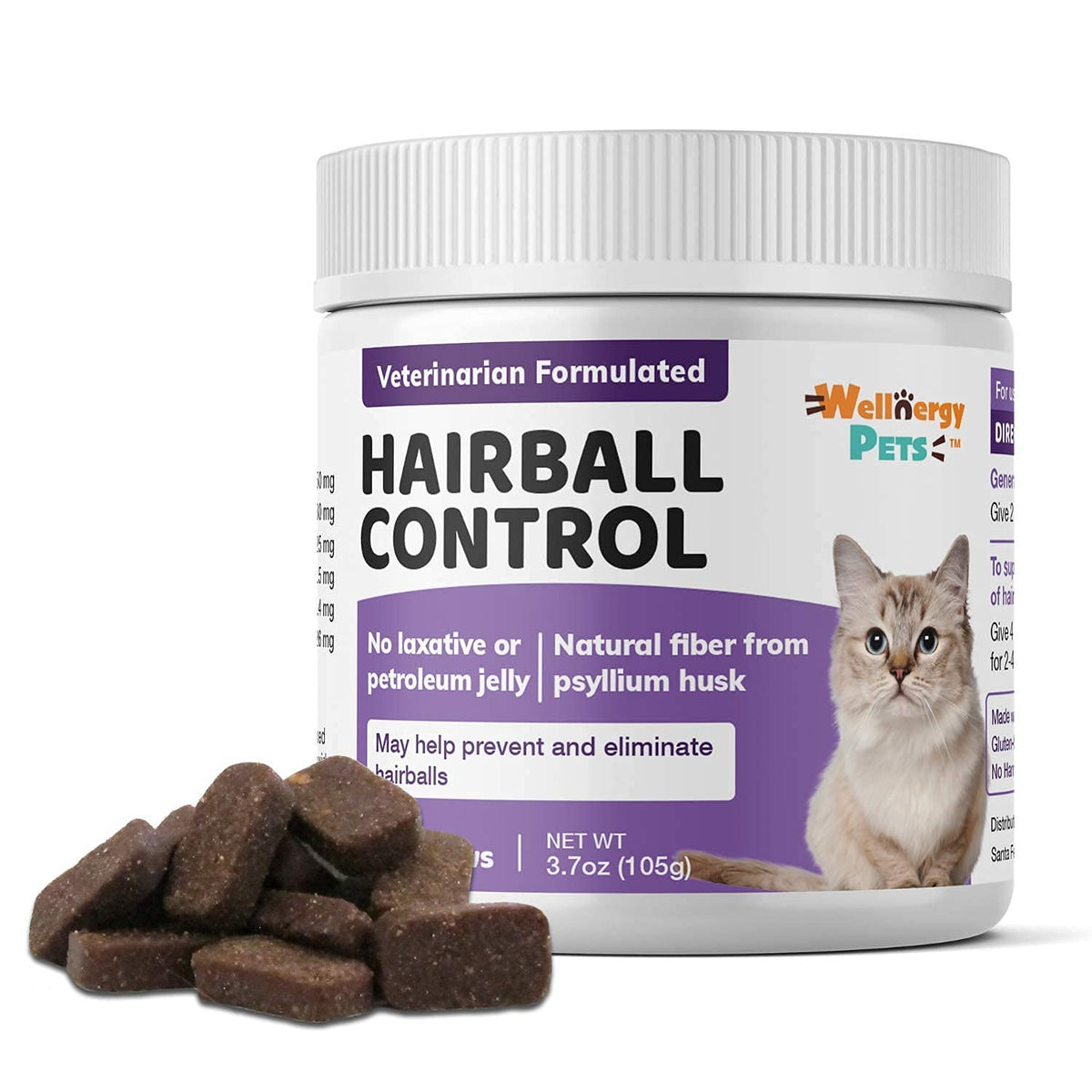 Masticables Wellnergy Pets para control de bolas de pelo en gatos
