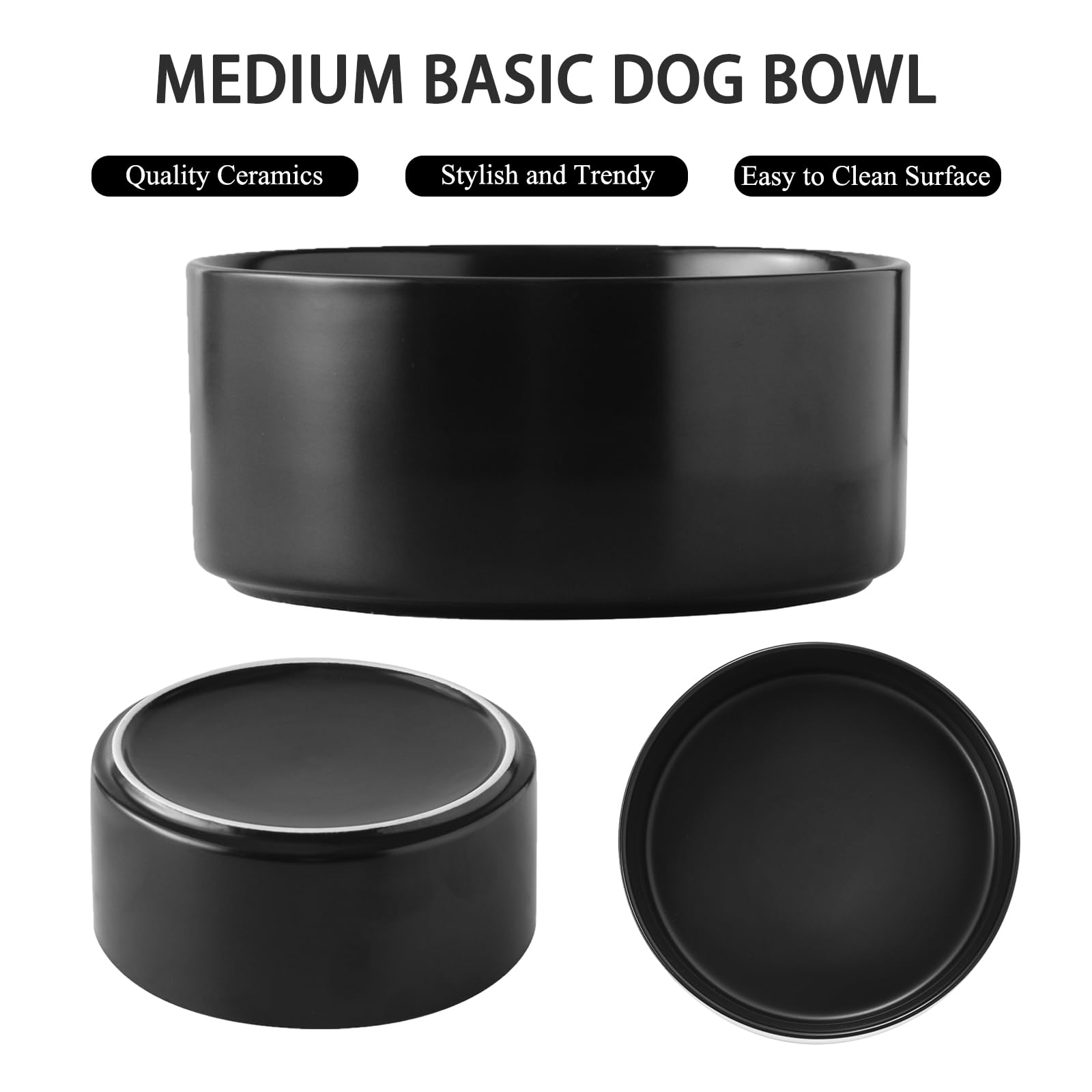 Welloyed ceramic dog bowl emphasizing food-grade material for safe dining