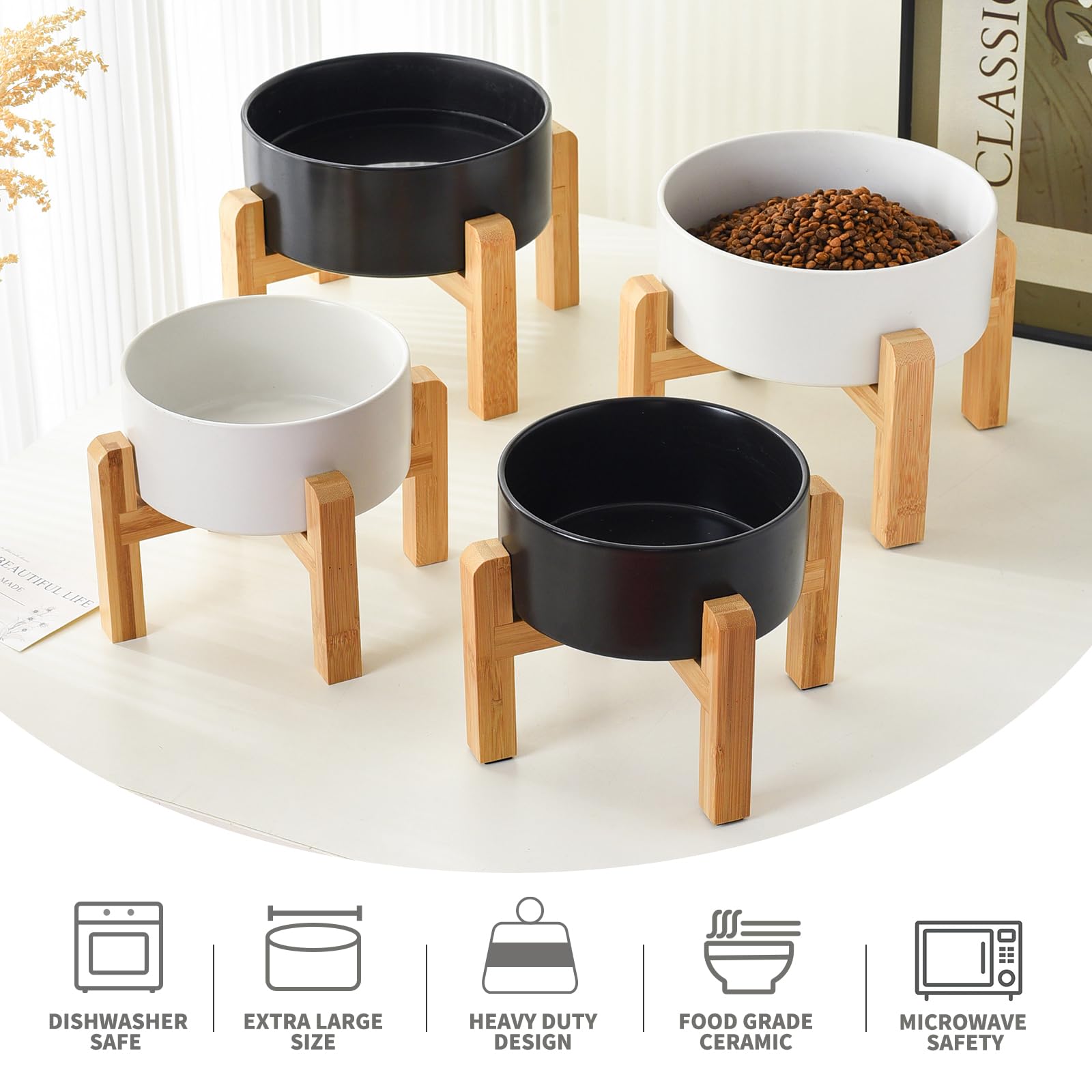 Welloyed dishwasher-safe and microwave-safe ceramic bowl for easy cleaning.