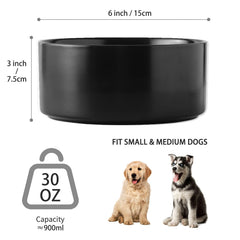 Welloyed dog bowl with modern matte glaze blends with home decor