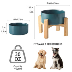 Welloyed ceramic bowl with non-slip bamboo base keeps feeding stable.