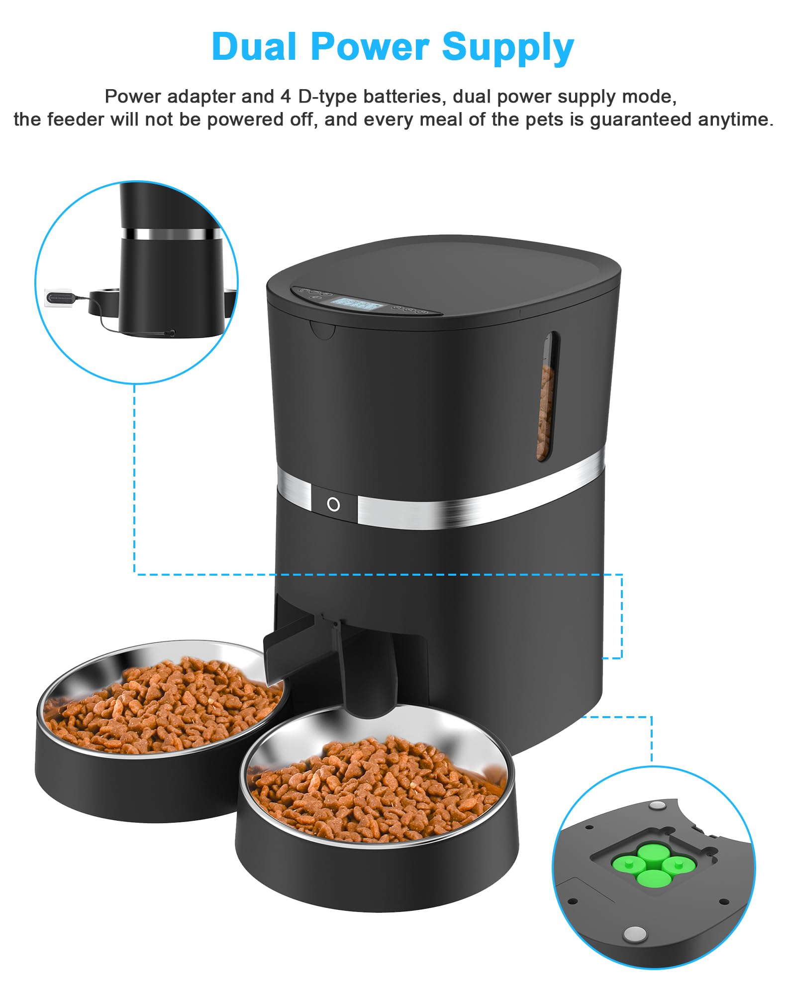 WellToBe Smart Cat Feeder 10s voice reminders guiding mealtime