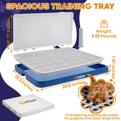 Welpe dog potty tray keeps paws dry and hygienic after potty breaks.