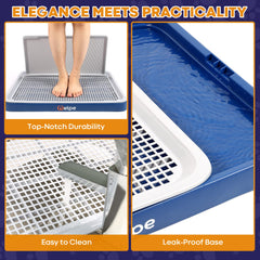 Welpe dog potty tray weather-proof design keeps dogs dry in rain and snow.