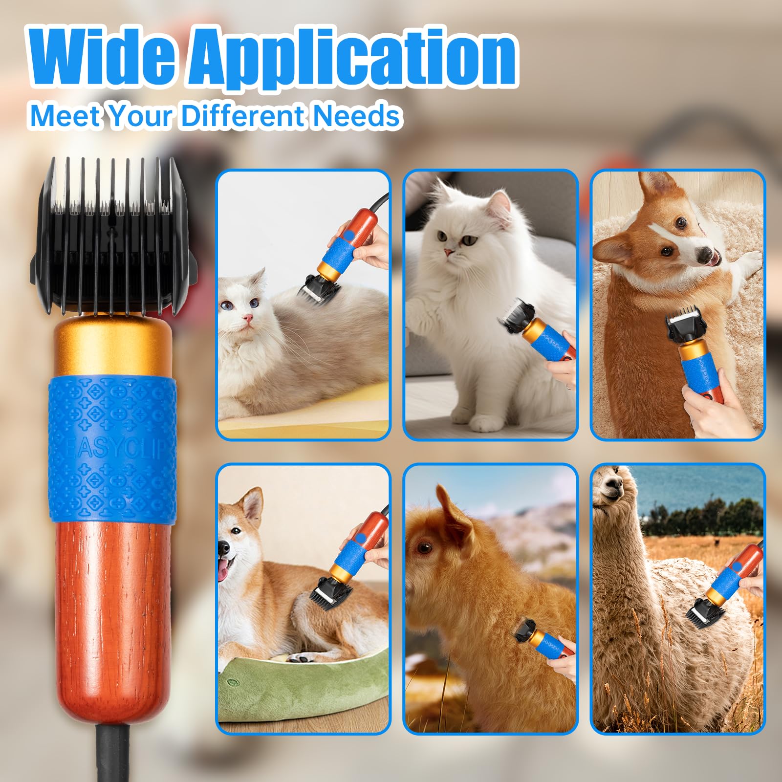 WEMAKMAK guide combs in use for precise trim lengths