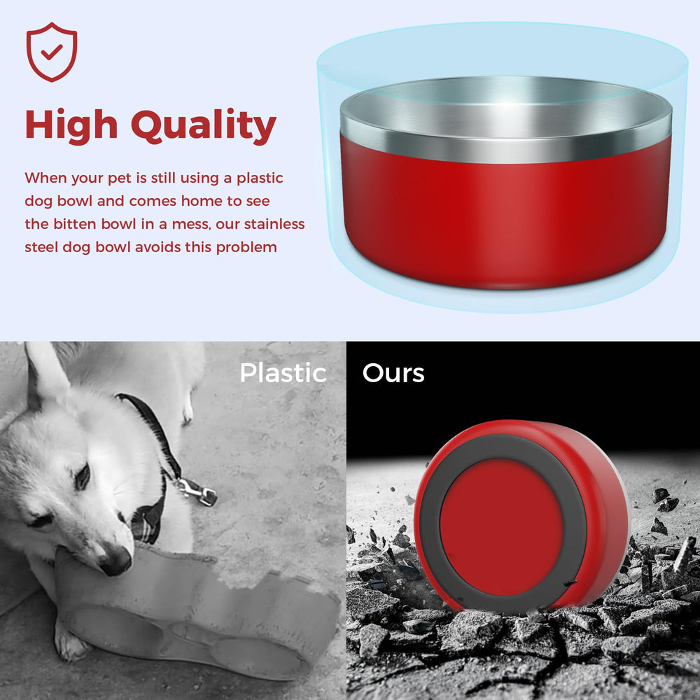 WENBOKMIN dog bowl easy-clean surface resists staining and allows quick wipe