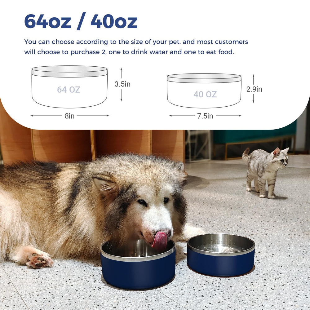 WENBOKMIN dog bowl with non-slip base prevents sliding during quiet feeding sessions.