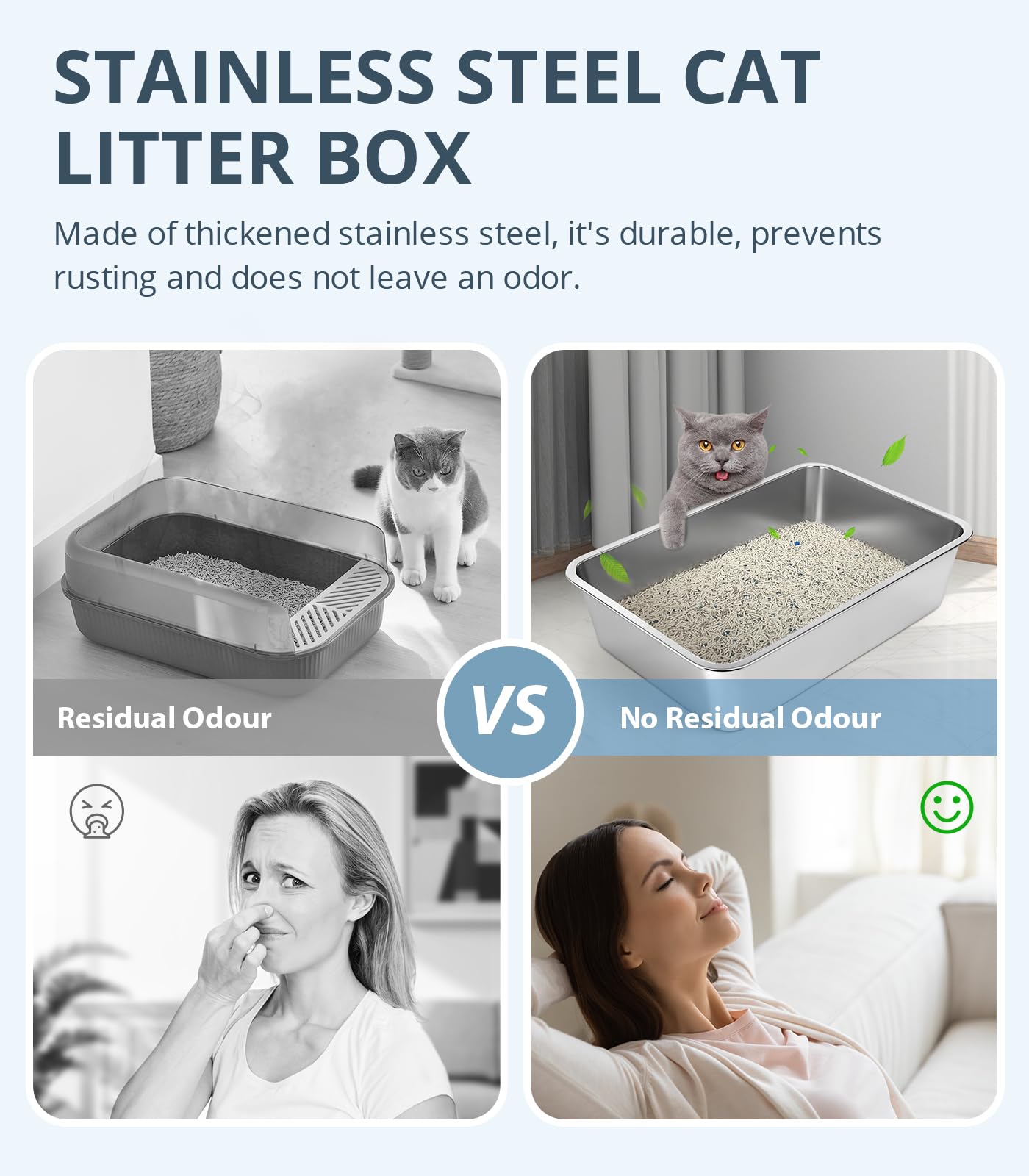 WENBOKMIN stainless steel box with nonstick surface reduces sticking and odors