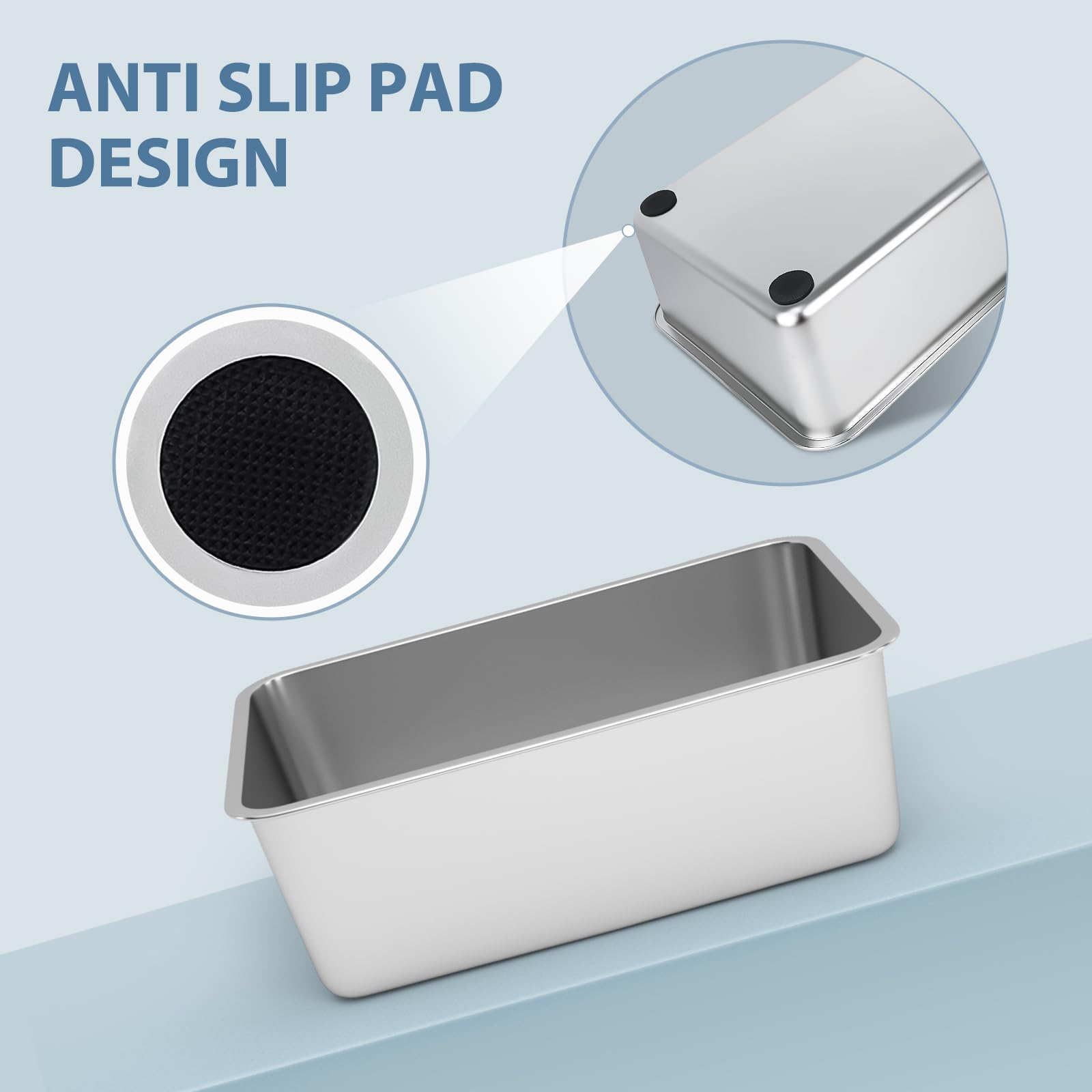 WENBOKMIN stainless steel litter box interior view shows roomy pet space.