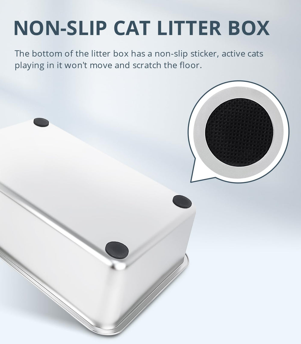 WENBOKMIN stainless steel litter box available in multiple sizes for different pets