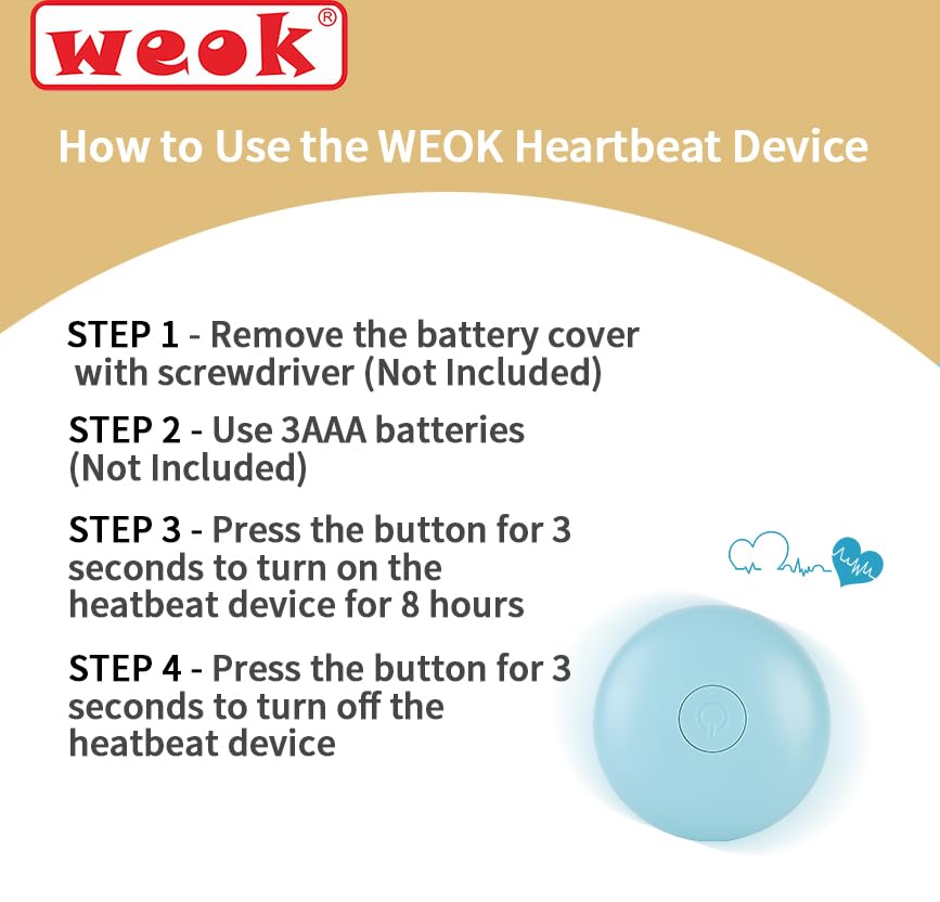WEOK Heartbeat Puppy Toy helps crate training with calming companionship.