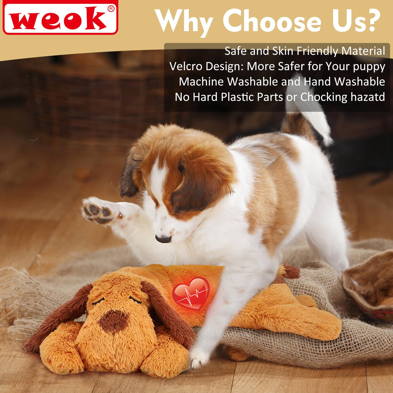 WEOK Heartbeat Plush Toy offers a soft, comforting companion.