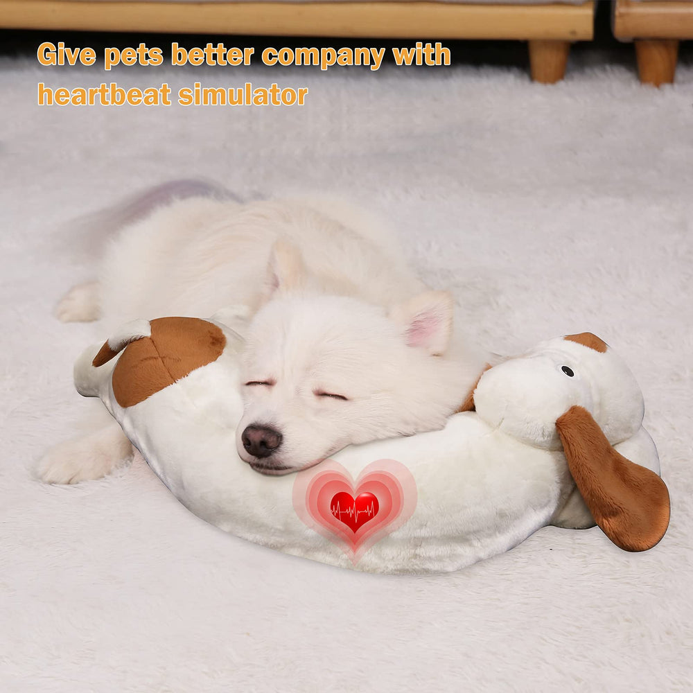 WEOK Heartbeat Dog Toy closeup-material highlights soft fabric and cozy touch.