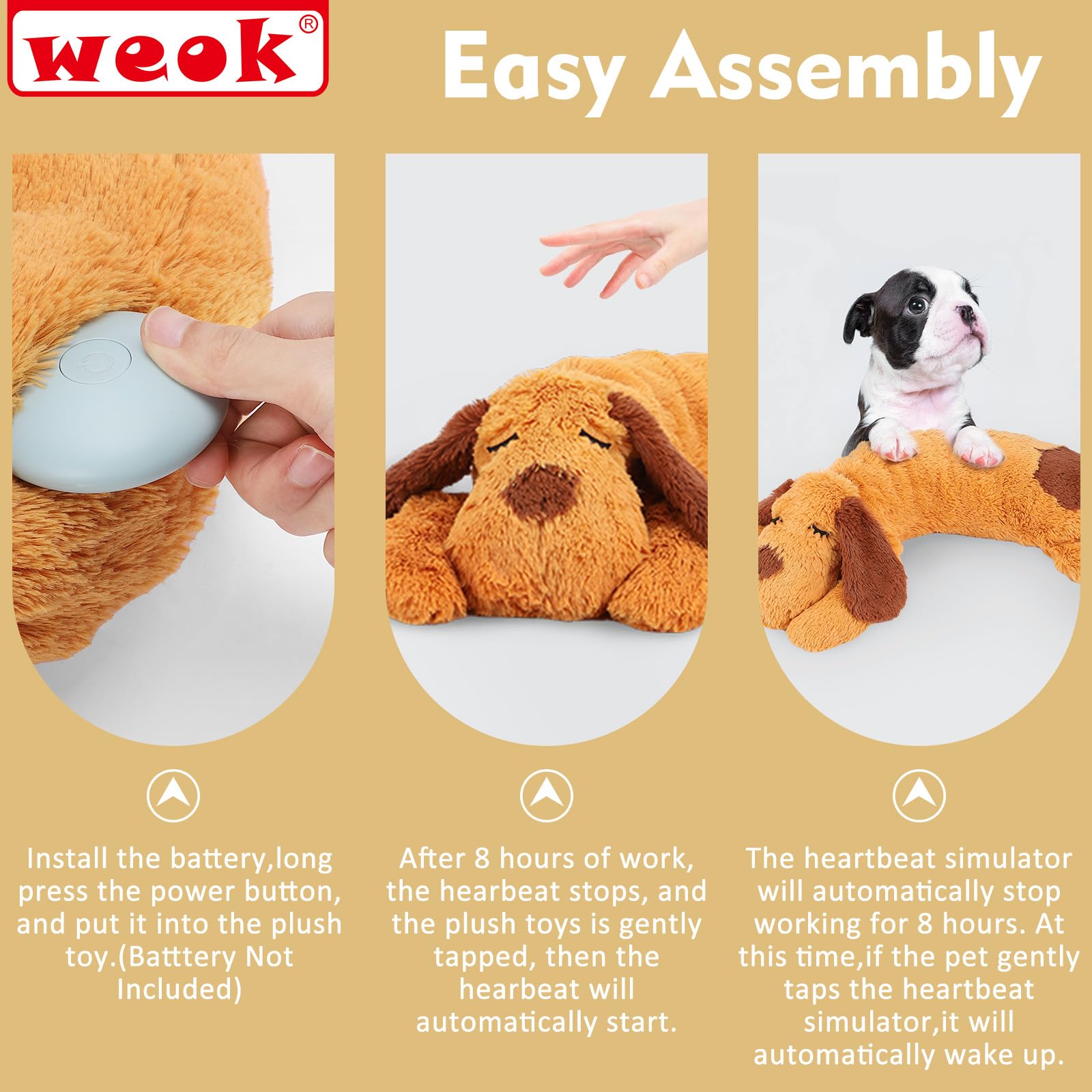 WEOK Heartbeat Toy is durable and machine washable after gentle cycles.