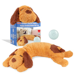 WEOK Heartbeat Puppy Toy cozy cuddle buddy for anxiety relief.