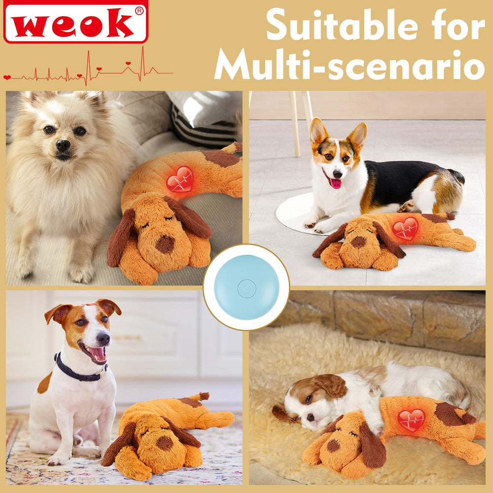 WEOK Heartbeat Sleep Aid comforts pups at bedtime.