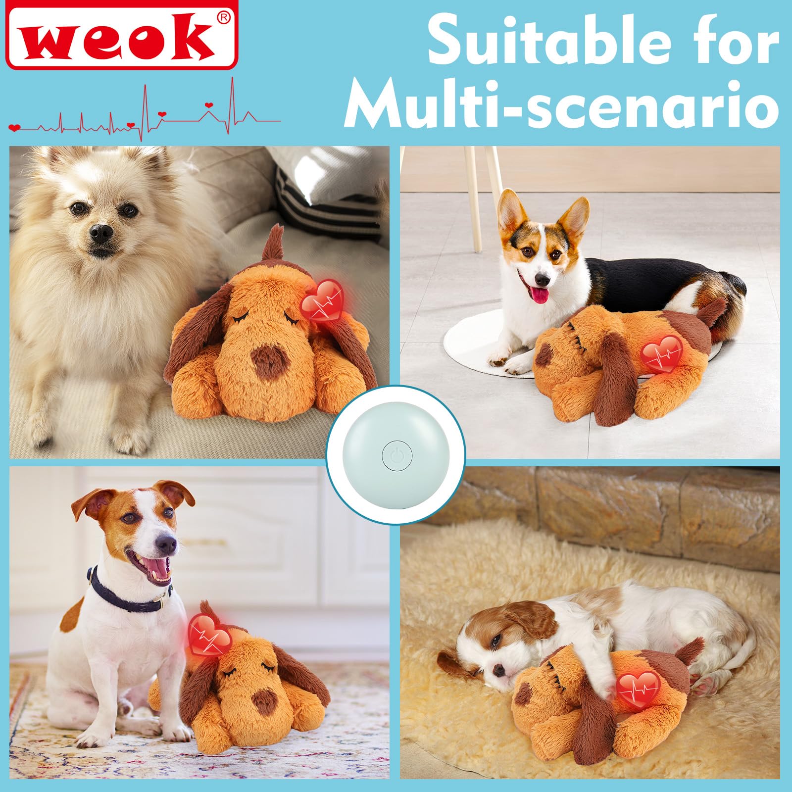WEOK heartbeat toy with washable fabric demonstrates durable easy-clean design