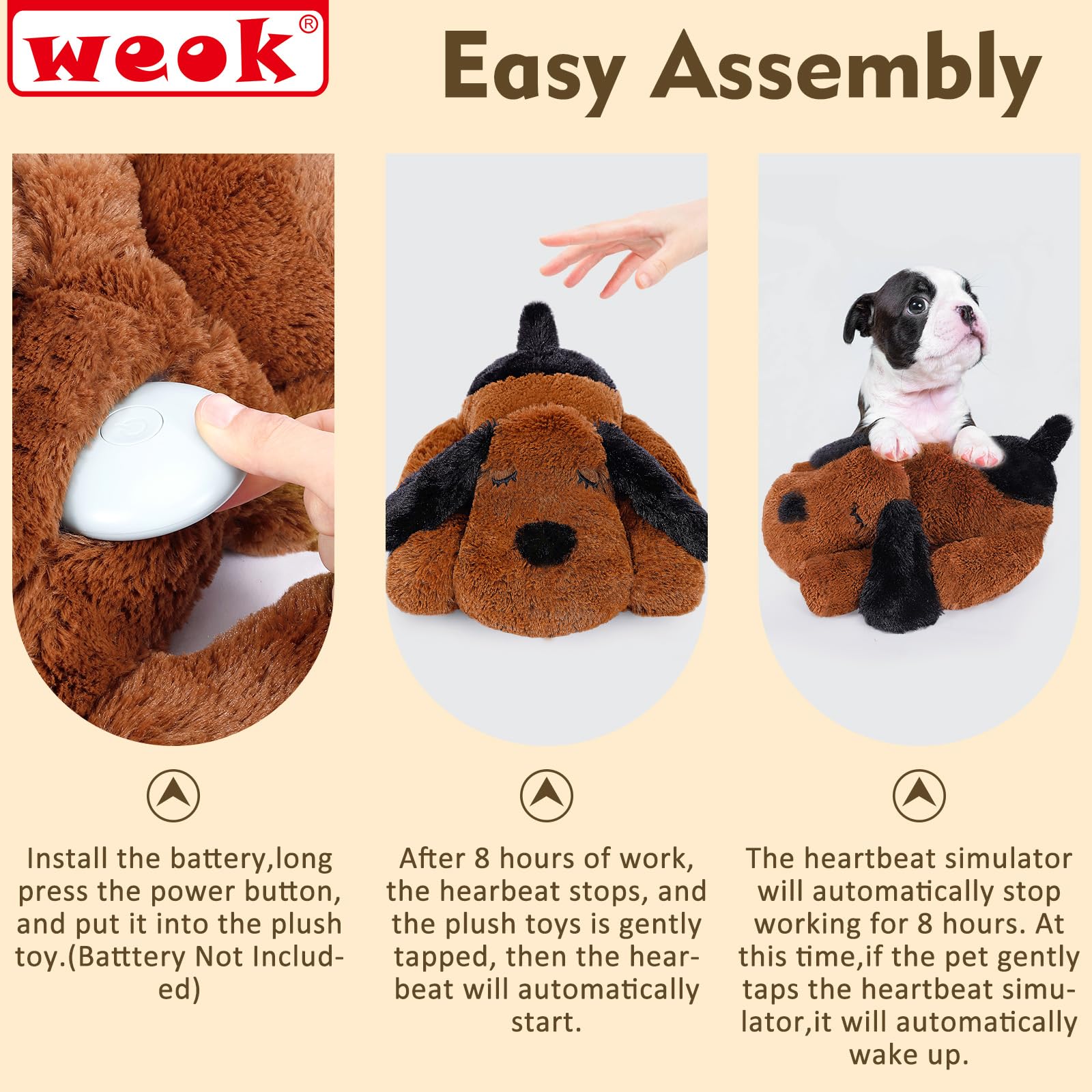 WEOK machine-washable-heartbeat-toy for easy cleaning after play