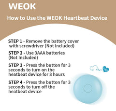 WEOK puppy-heartbeat-toy battery-compartment powering soothing rhythms