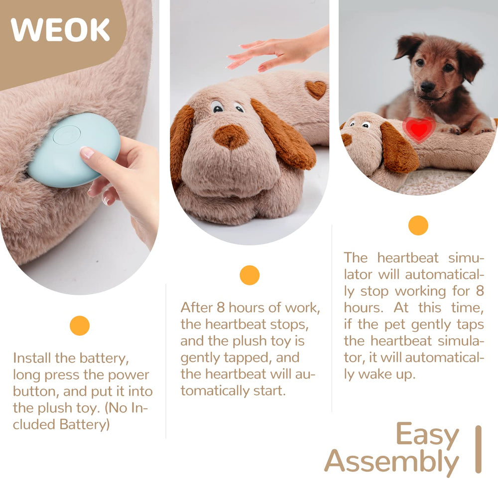 WEOK puppy-heartbeat-toy cat-dog-friendly-design supports safe companionship for households