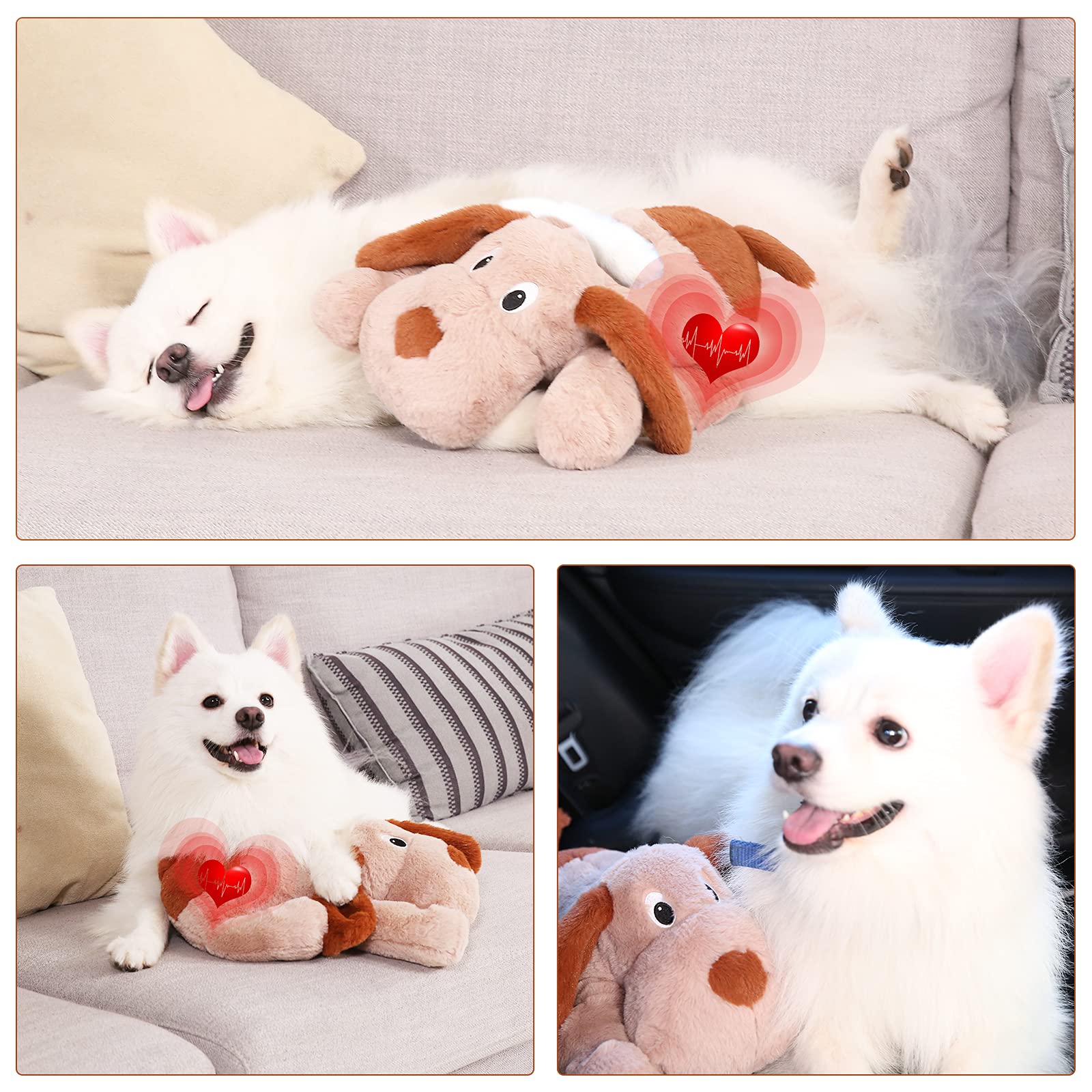 WEOK Puppy Heartbeat Toy for dogs and cats shows companionship use