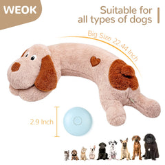 WEOK puppy-heartbeat-toy dog face relaxed, promotes calm during new-home transitions