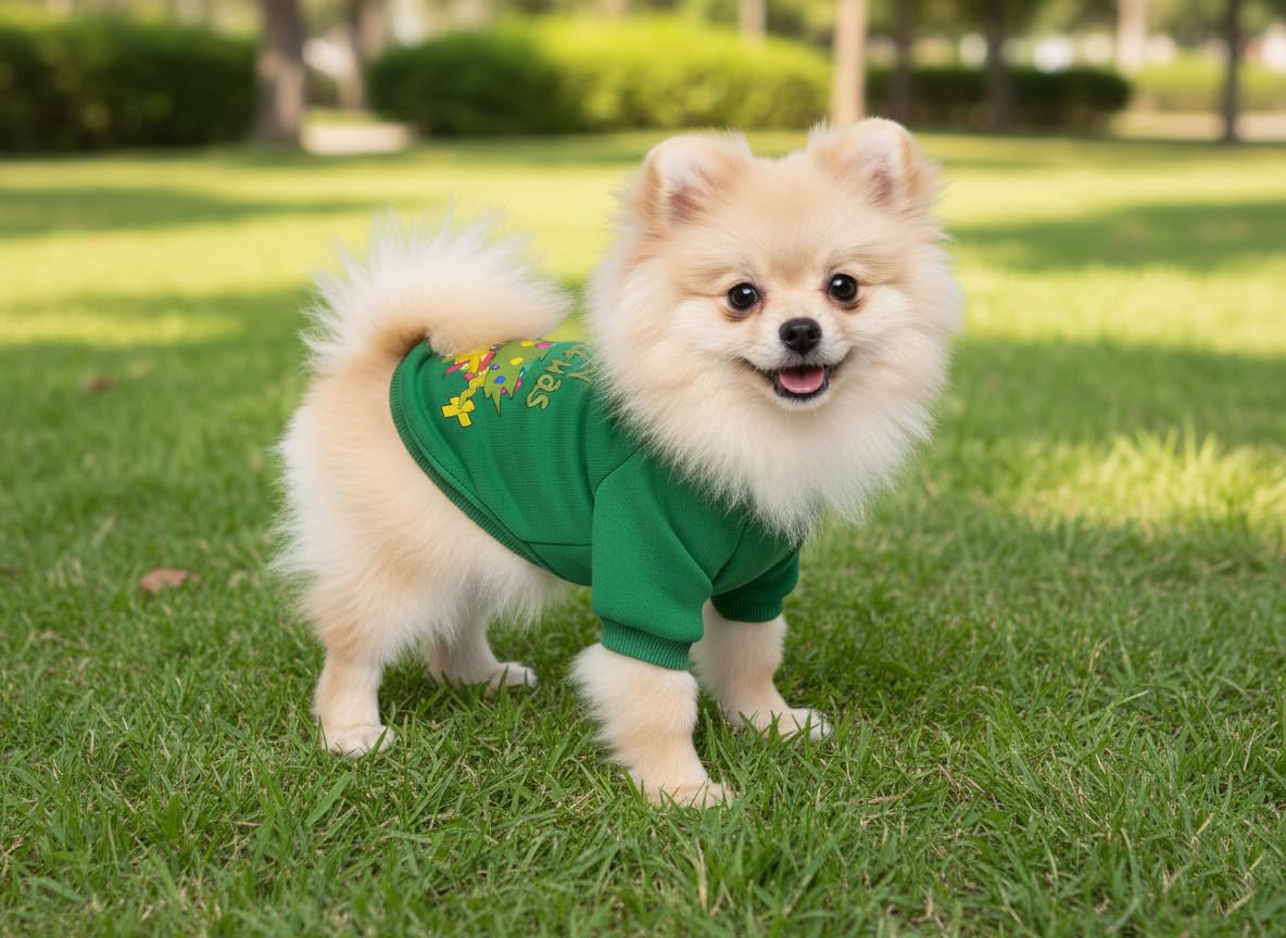 WEORGANIZE tiny-pet sweatshirt interior shows soft fleece for warmth.