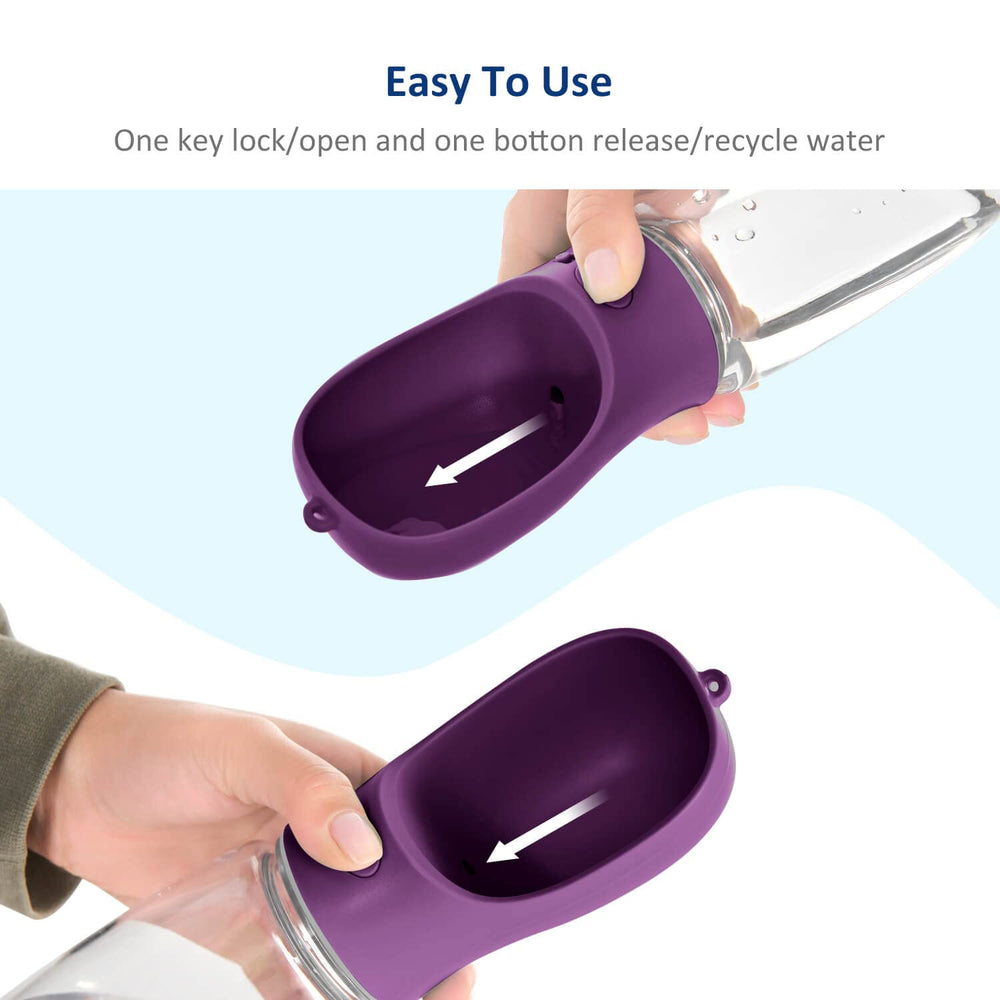 WePet backpack-friendly design makes carrying the bottle easy during walks.