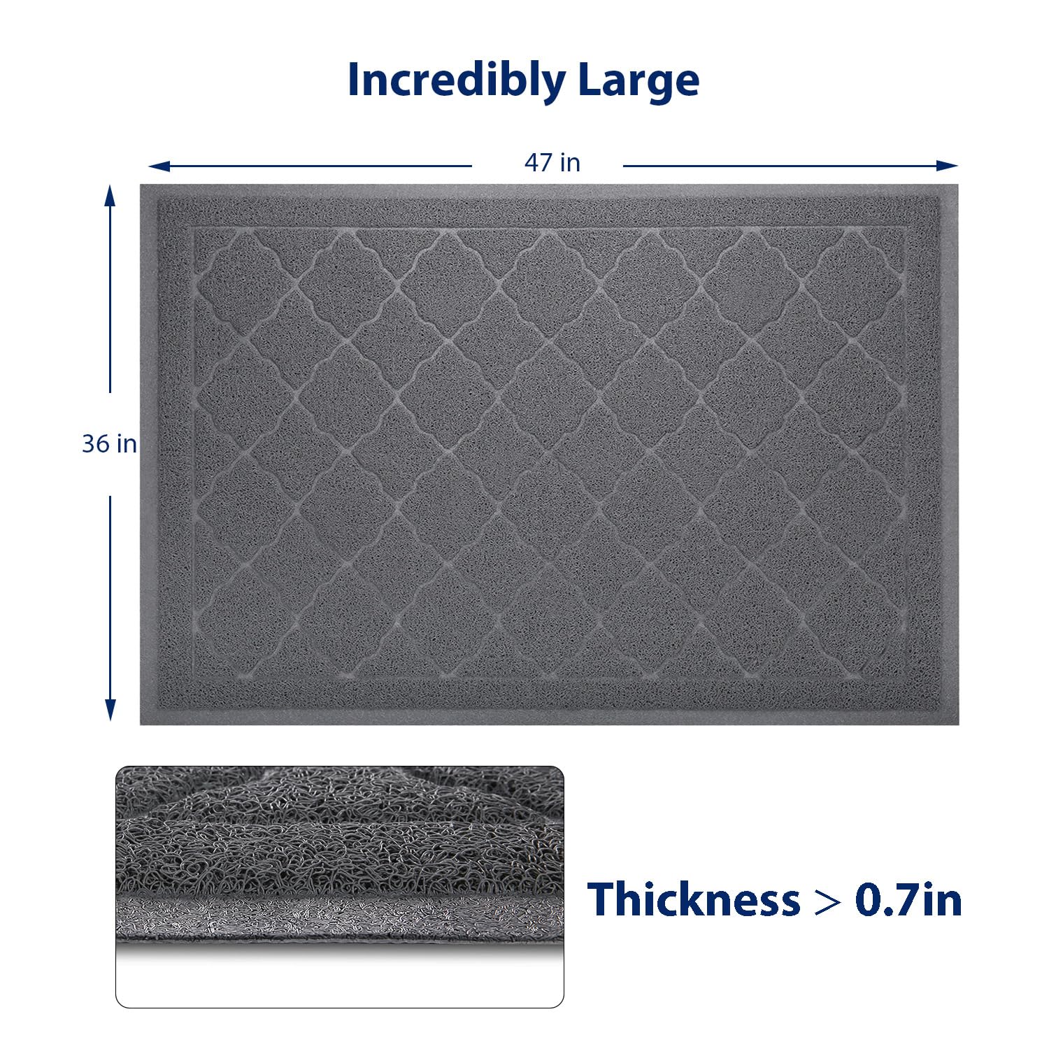 WePet Cat Litter Mat Deep Groove Mesh reduces scatter.