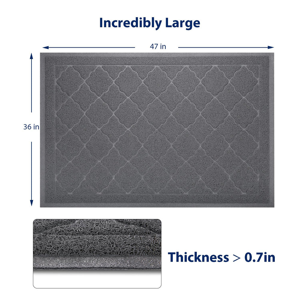 WePet Cat Litter Mat Deep Groove Mesh reduces scatter.