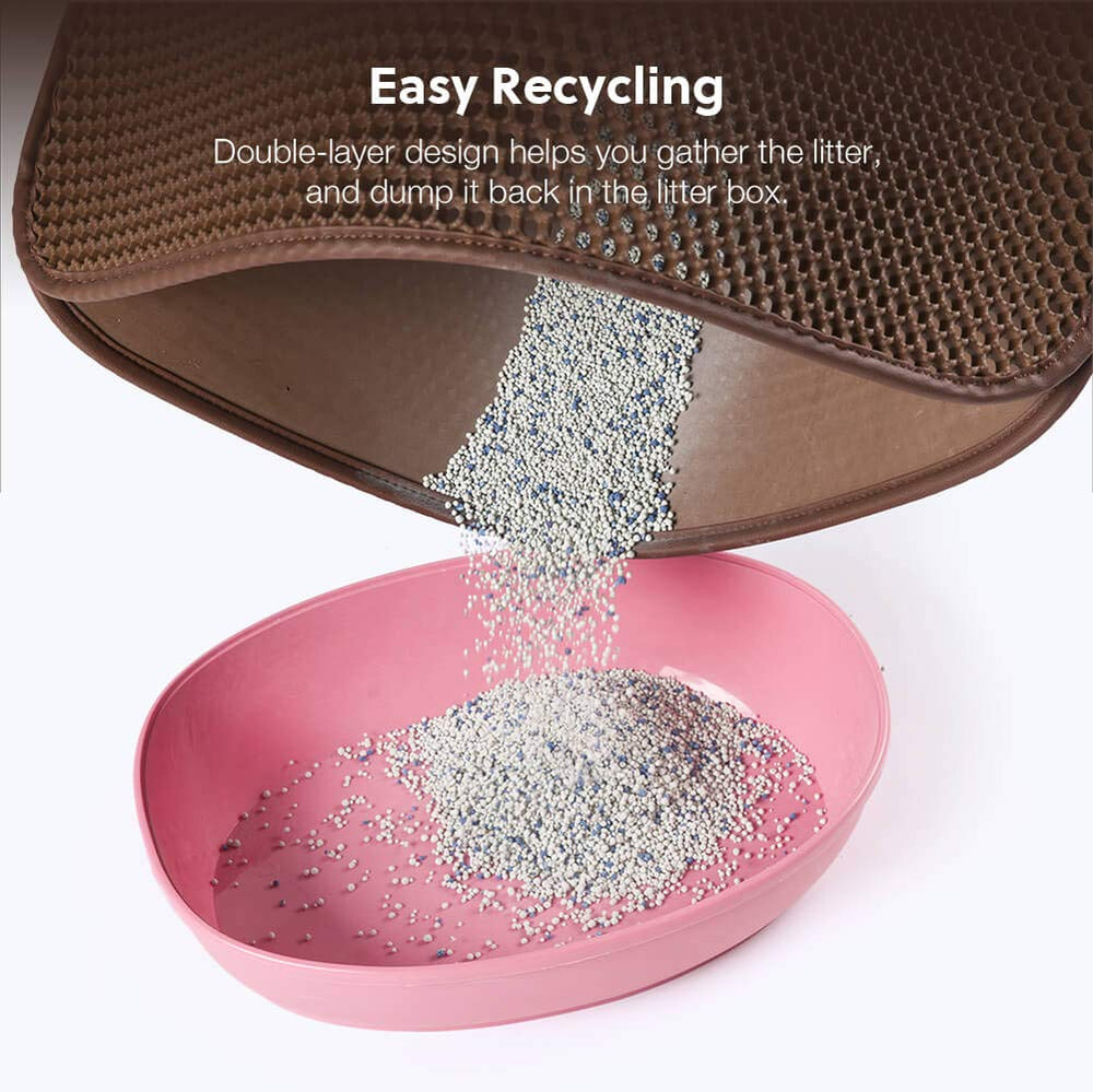 WePet Cat Litter Mat easy-clean edge design helps prevent leaks