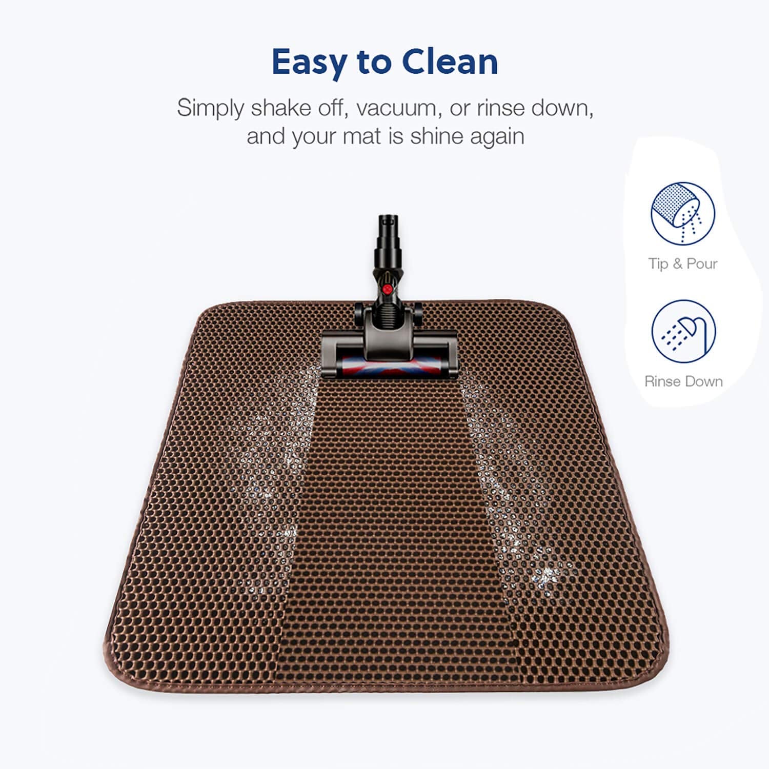 WePet Cat Litter Mat premium EVA material is non-toxic and easy to clean