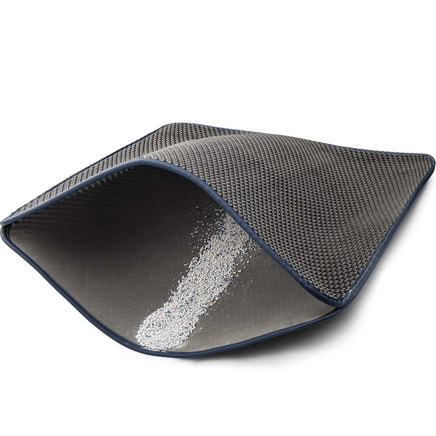 WePet Cat Litter Mat grey 45x35 traps litter and protects floors with paw-friendly comfort.