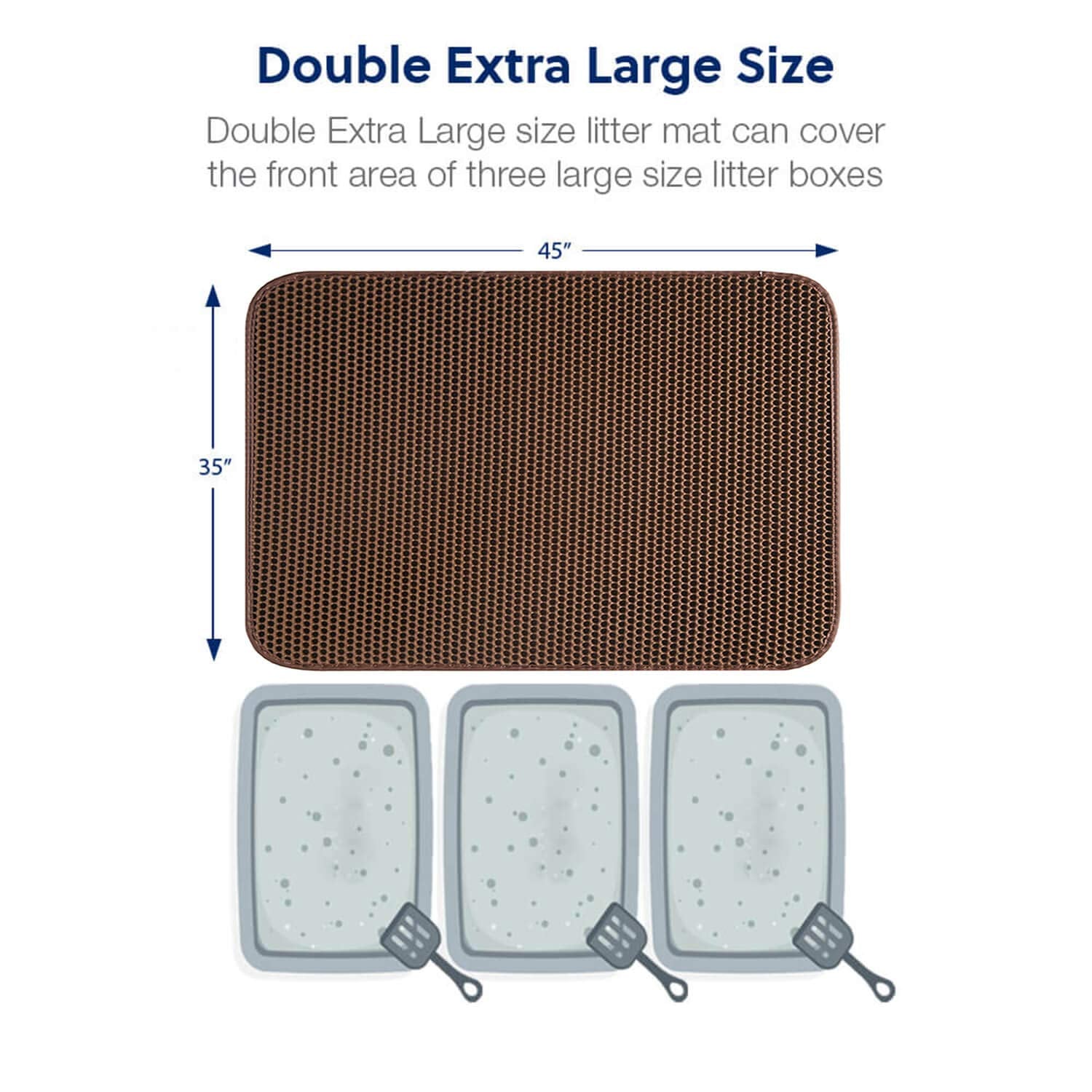 WePet Cat Litter Mat honeycomb holes detail for efficient litter control