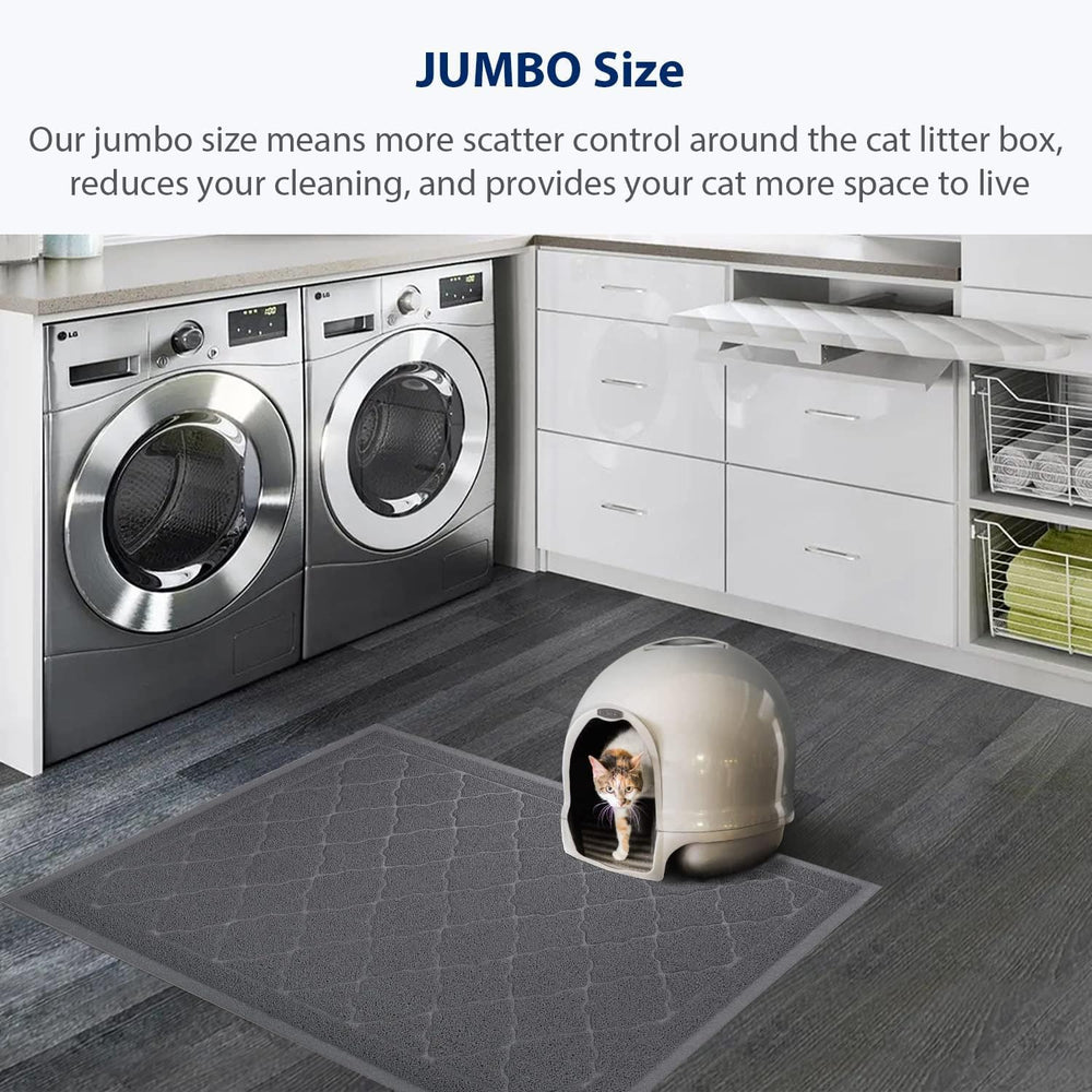 WePet Cat Litter Mat Phthalate-free Vinyl for paw friendly use.