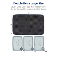 WePet Honeycomb 3D convex holes trap litter, reducing scatter near the box.