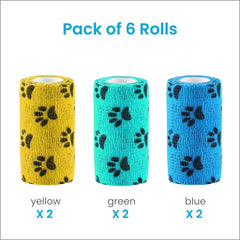 WePet Pet Wrap self-adhesive design removes pain from removal.