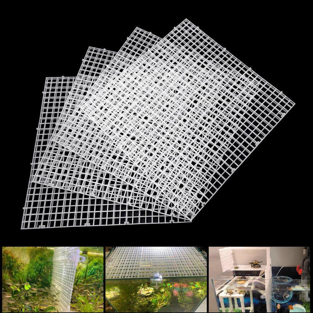 Weramics adjustable aquarium grid panels show four white panels ready to install as flexible dividers.