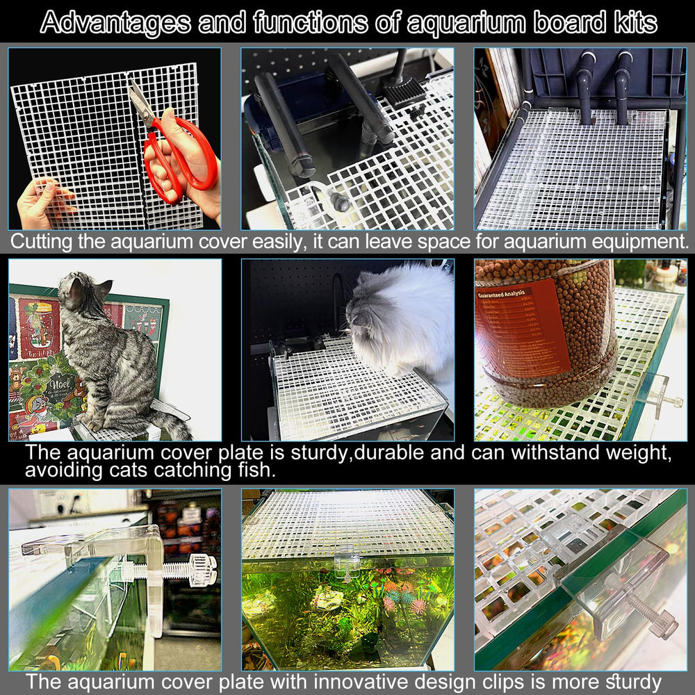 Weramics aquarium lid top board cut-to-shape shows flexible sizing for irregular tanks.